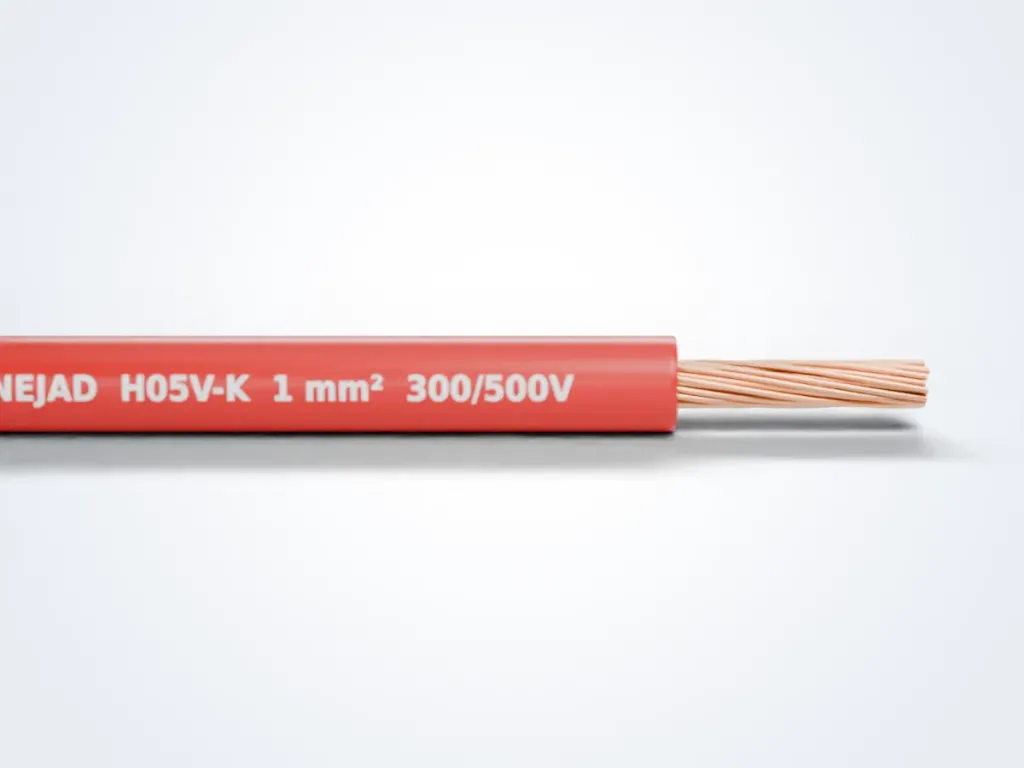 ساختار لایه‌به‌لایه سیم نرم H05V-K
