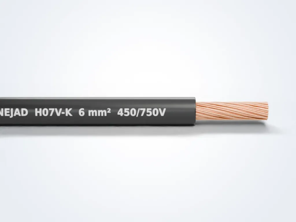 ساختار لایه‌به‌لایه سیم افشان H07V-K